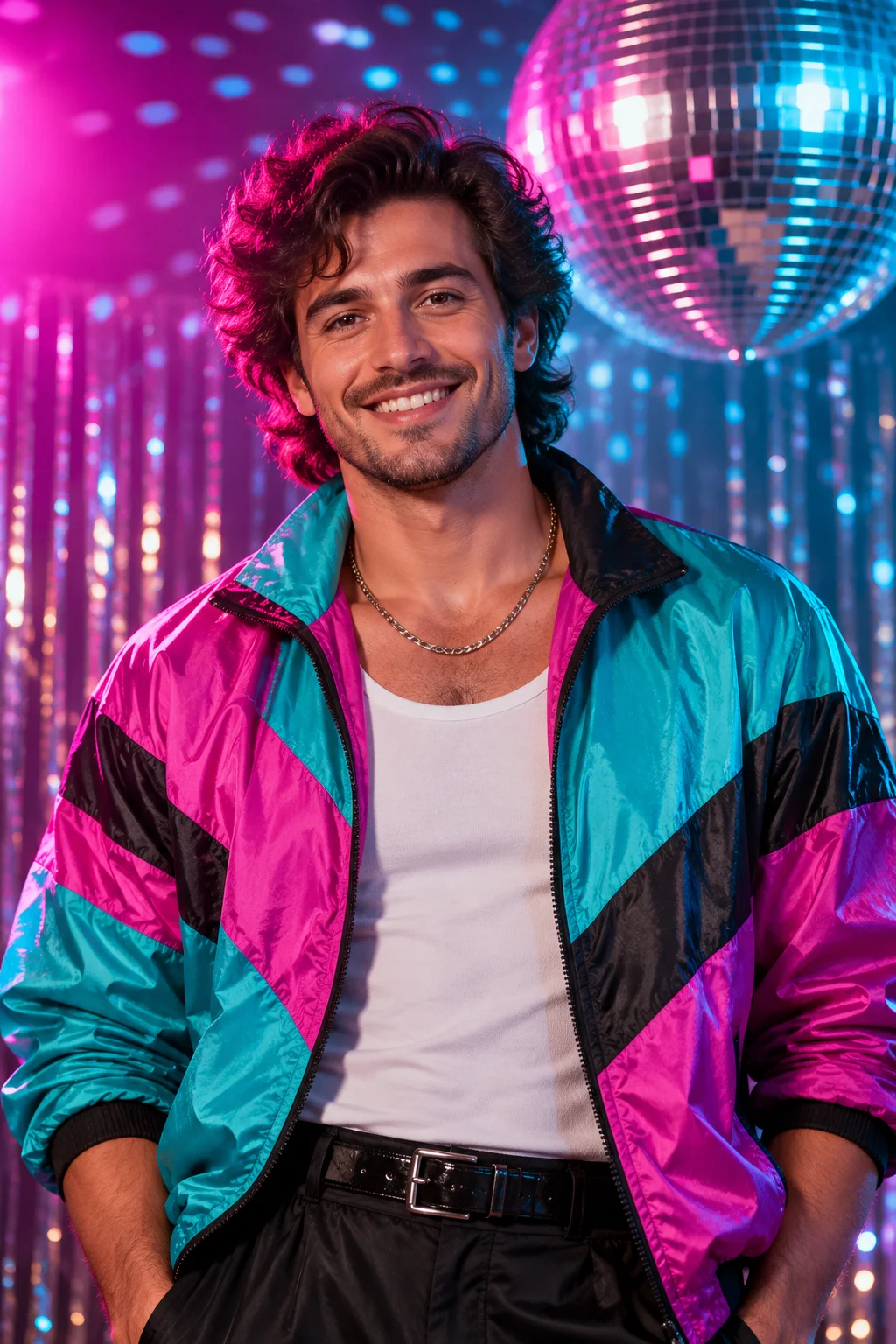 KI-Beispielmotiv Neon Retro