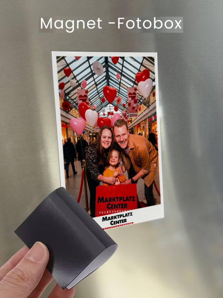 Fotobox Magnete drucken lassen | Magnet-Fotobox für Events & Messen