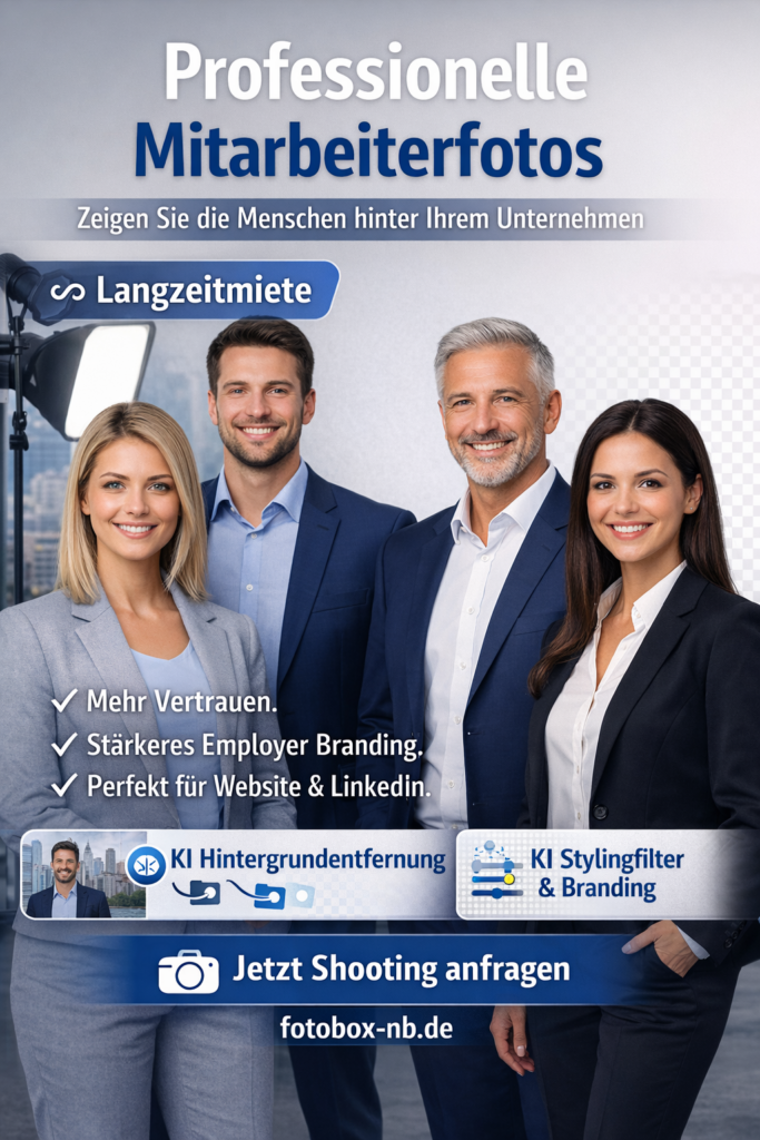 Mitarbeiterfotos & Mitarbeiterausweise – Fotobox mieten leicht gemacht