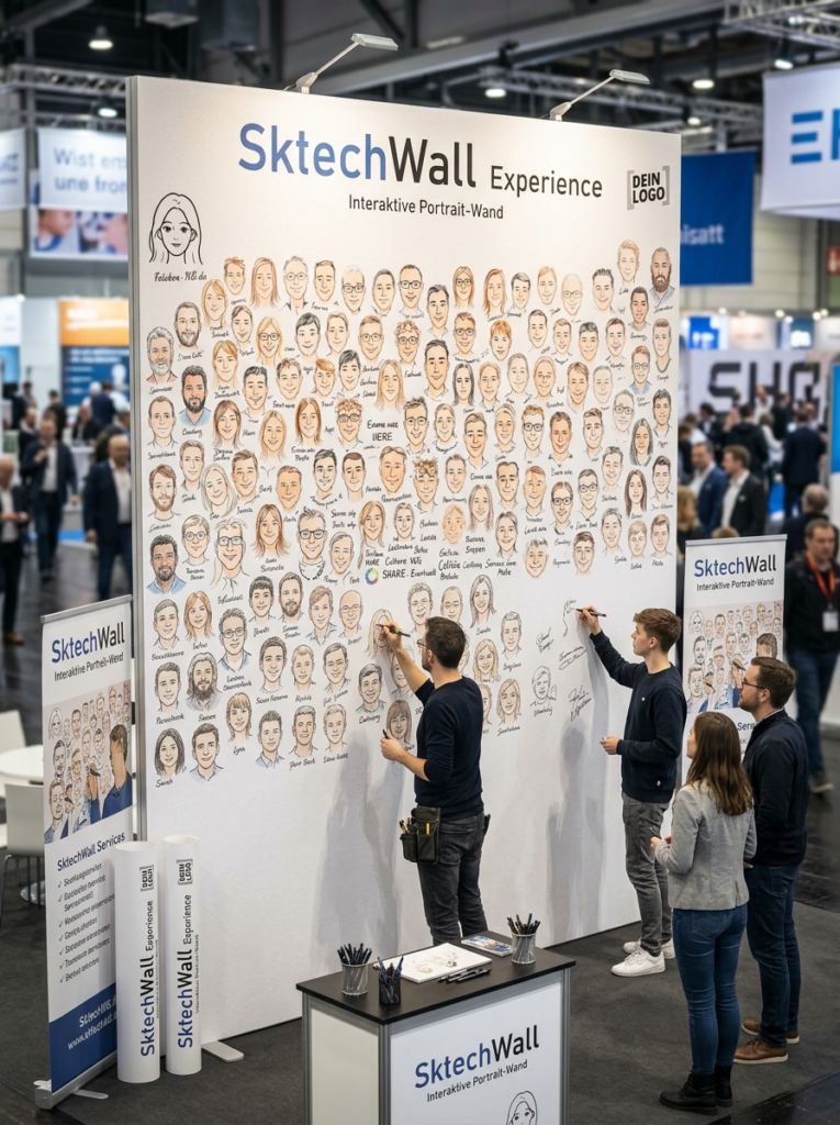 SketchWall Fotos – Interaktive Wand für Events & Hochzeiten