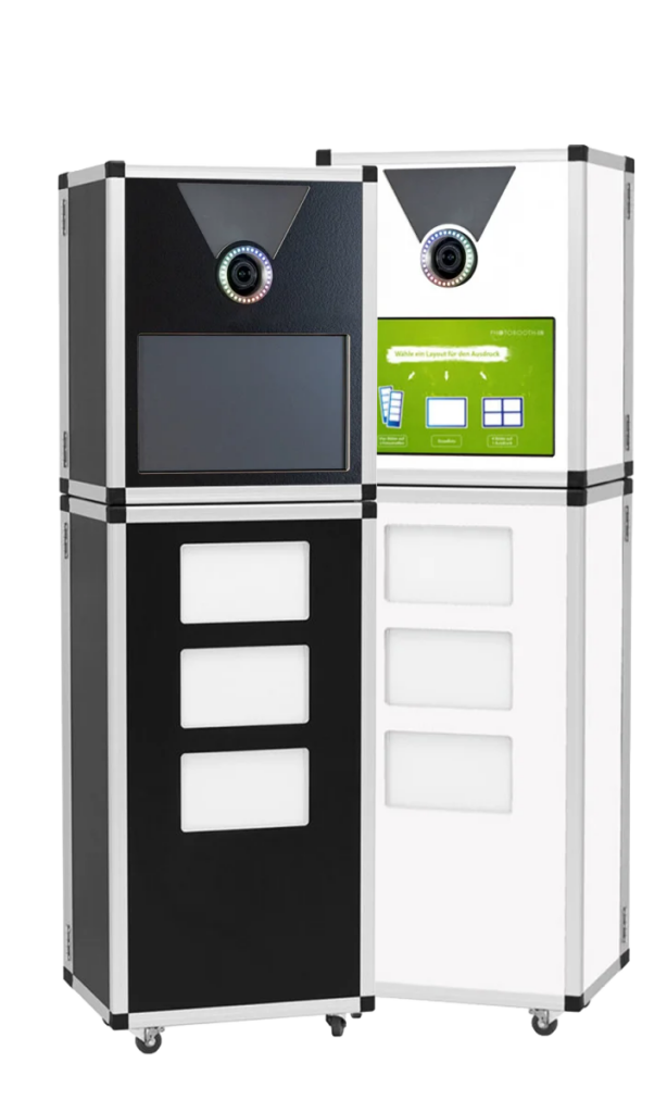 Rent a branded column photo booth for Messe Berlin