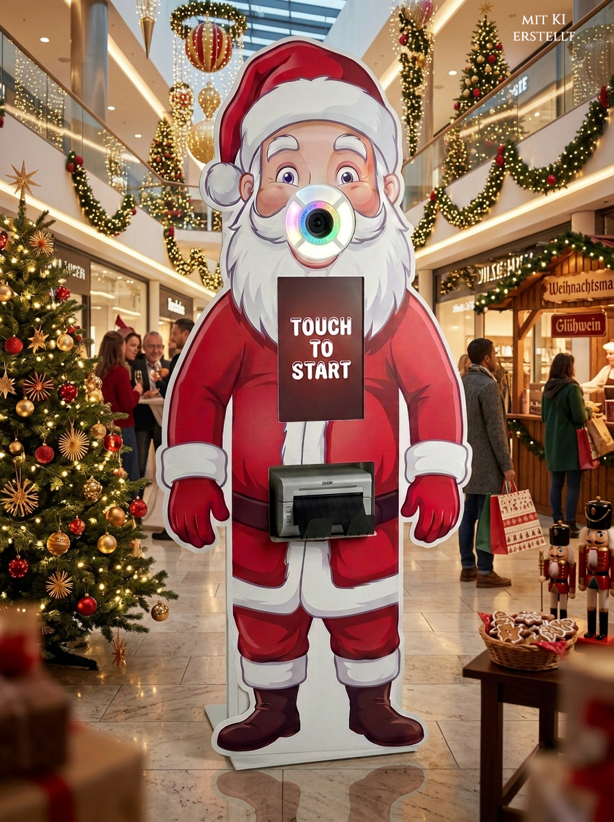 Weihnachtsmann Fotobox für Weihnachtsfeier und Firmenevent