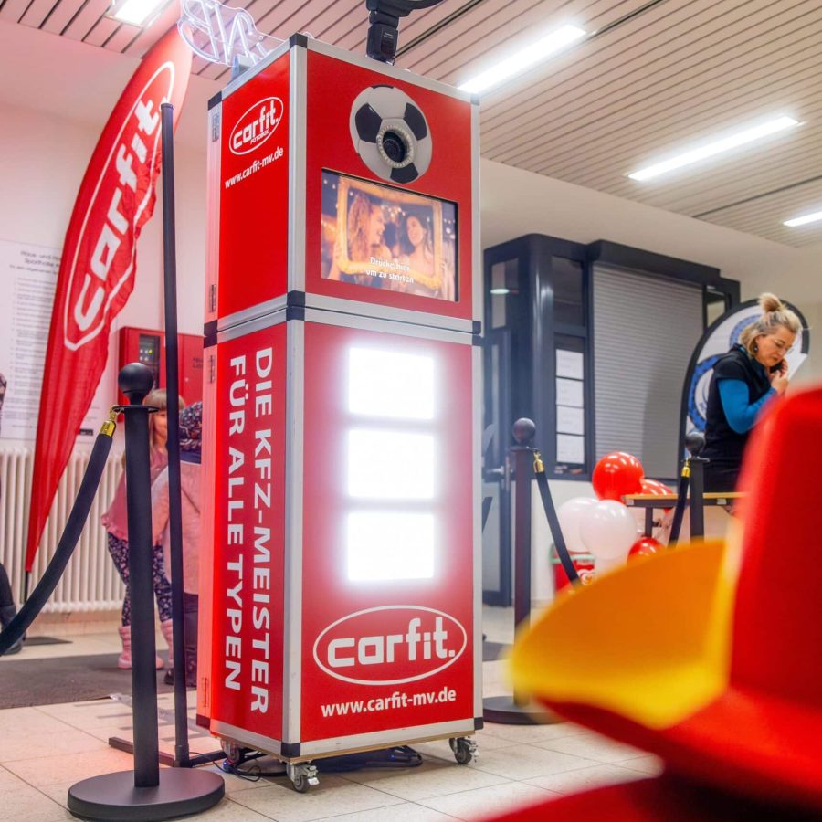 Fotobox beim Fußball Cup, Sofortdruck, individuelles branding