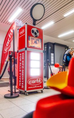 Photo booth at the Football Cup, instant printing, individual branding