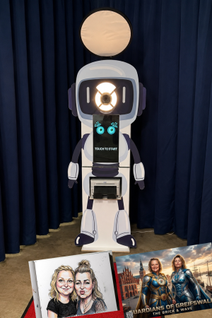 Rent AI Photo Booth & Drawing Robot | Live Comic Portraits for Events Rent AI Photo Booth & Drawing Robot | Live Comic Portraits for Events