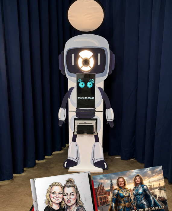 KI Fotobox & Zeichenroboter mieten | Live-Comic Portraits für Events KI Fotobox & Zeichenroboter mieten | Live Comic Portraits für Events