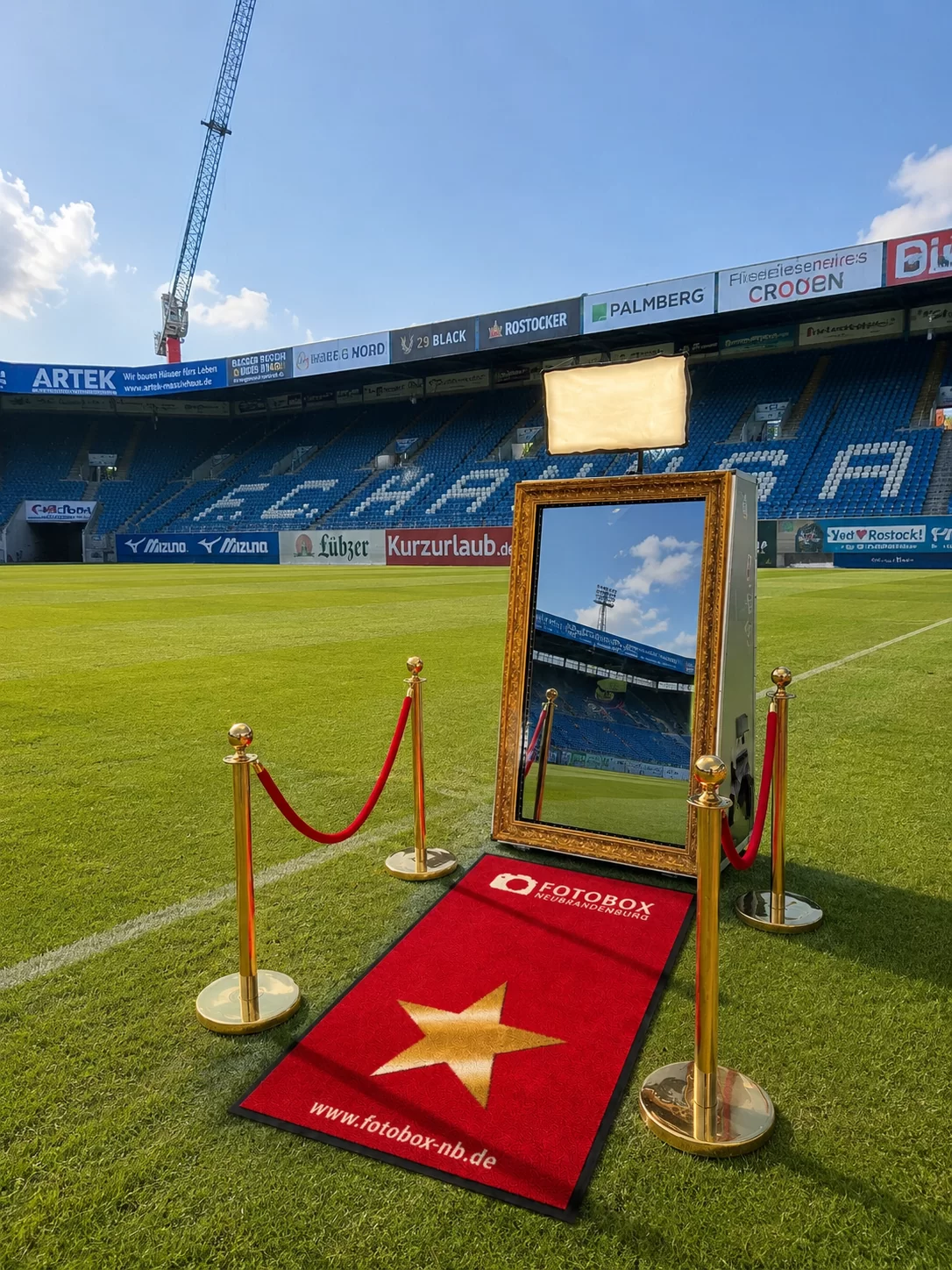 Interaktives Gästeerlebnis am Fotospiegel beim FC Hansa Rostock
