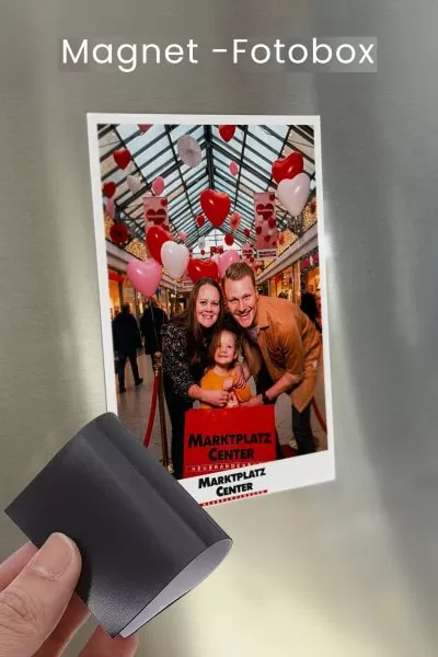 Magnet Fotobox und Sticker Fotobox mit Sofortdruck
