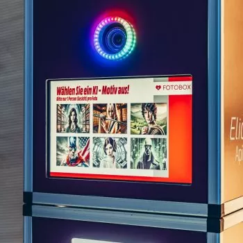 KI-Fotobox mit Sofortdruck im Event-Einsatz